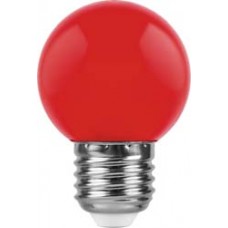 Лампа светодиодная, (1W) 230V E27 красный, LB-37