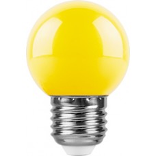 Лампа светодиодная, (1W) 230V E27 желтый, LB-37