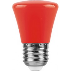 Лампа светодиодная,  (1W) 230V E27 красный, LB-372