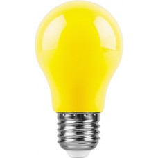 Лампа светодиодная,  (3W) 230V E27 желтый, LB-375