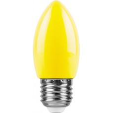 Лампа светодиодная,  (1W) 230V E27 желтый, LB-376